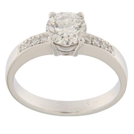 G3305-white-gold-solitaire-ring-with-hrd-certified-brilliant-cut-diamond-and-brilliants-on-the-stem