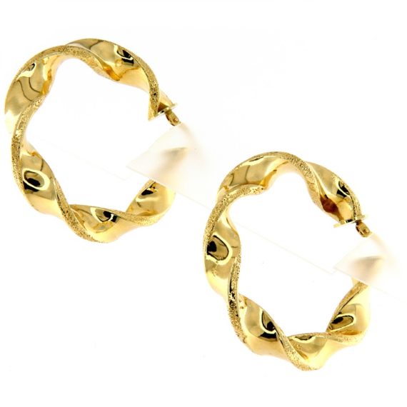 G3374-anelle oro giallo orecchini–