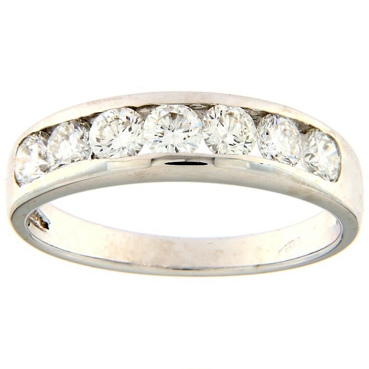 G3176 anello fedina oro bianco diamanti brillanti