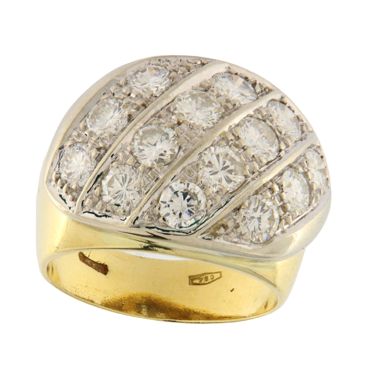 G3394a anello occasione guidetti oro e diamanti brillanti