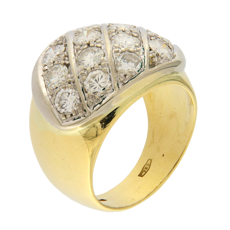 G3394b anello occasione guidetti oro e diamanti brillanti