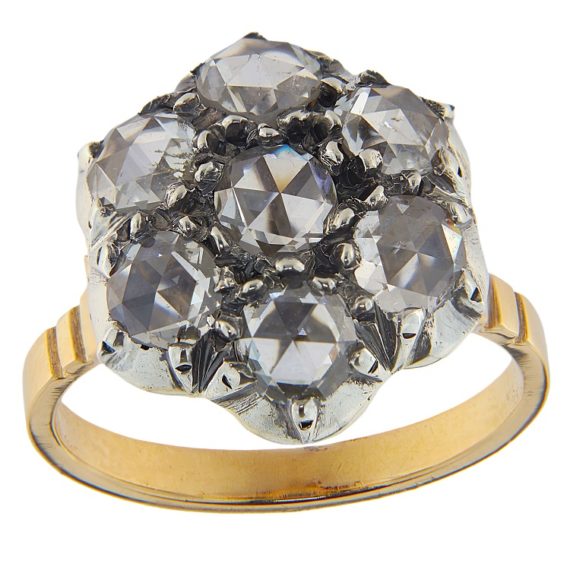G3973-anello-stile-antico-oro-rosa-argento-rosette-diamanti-1 G3973-anello-stile-antico-oro-rosa-argento-rosette-diamanti-1